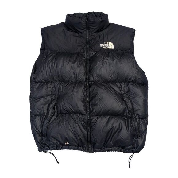Vintage The North Face Nuptse Jacket Vest Black XXL Goose Down Jacket - Picture 1 of 15